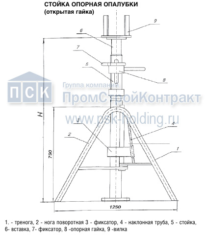 Стойки телескопические опорные