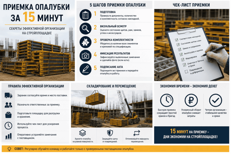 Приемка опалубки за 15 минут